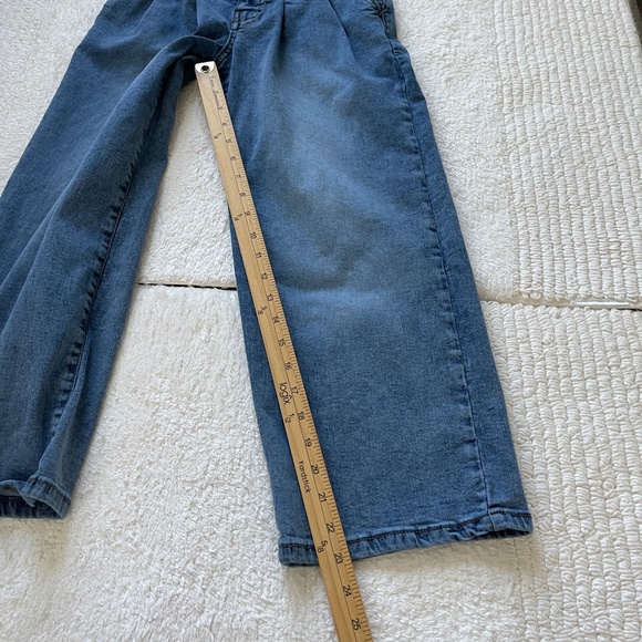 Habitual Wide Leg Jeans Girls Size 10 Blue Pleated Front Medium Wash Pockets - Picture 11 of 13
